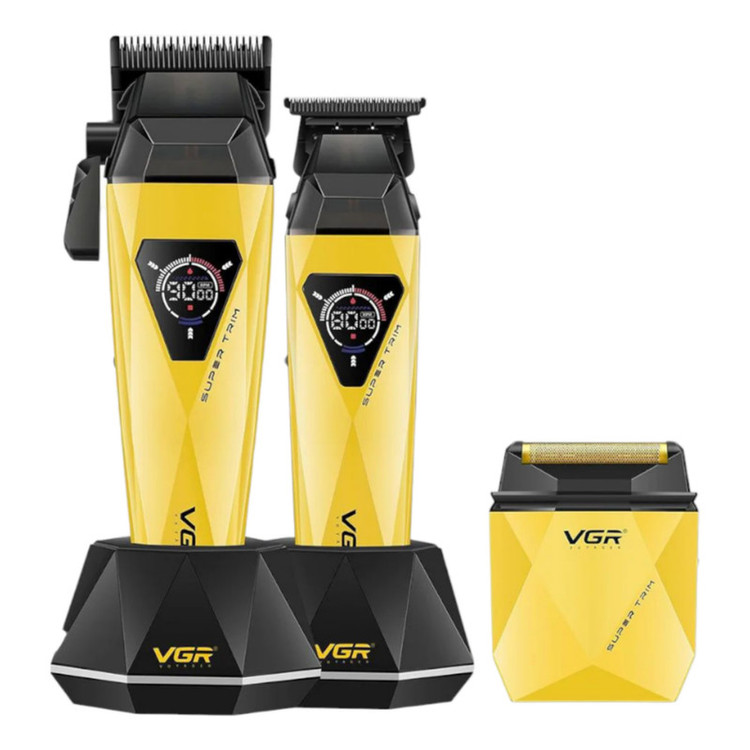 ماشین اصلاح موی سر و صورت شارژی وی جی ار مدل V-877 S3 مجموعه 3 عددی🔥 پک اصلی ارسال با پست پیشتاز 📦و تحویل فوری یک روزه به پست📥 ، همراه بسته بندی ضد ضربه 📦، محصول کاملآ پلمپ و وکیوم با جعبه سالم بدون آسیب 🎁و هفت روز ضمانت بازگشت وجه درصورت عدم رضایت 🔃✅