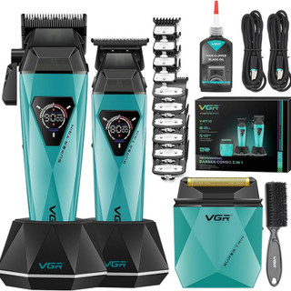 ماشین اصلاح موی سر و صورت شارژی وی جی ار مدل V-877 S3 مجموعه 3 عددی🔥 پک اصلی ارسال با پست پیشتاز 📦و تحویل فوری یک روزه به پست📥 ، همراه بسته بندی ضد ضربه 📦، محصول کاملآ پلمپ و وکیوم با جعبه سالم بدون آسیب 🎁و هفت روز ضمانت بازگشت وجه درصورت عدم رضایت 🔃✅